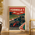 Retro Racing Car Poster, Open Wheel Motorsport Wall Art, Vintage Racing Print, Automotive Decor