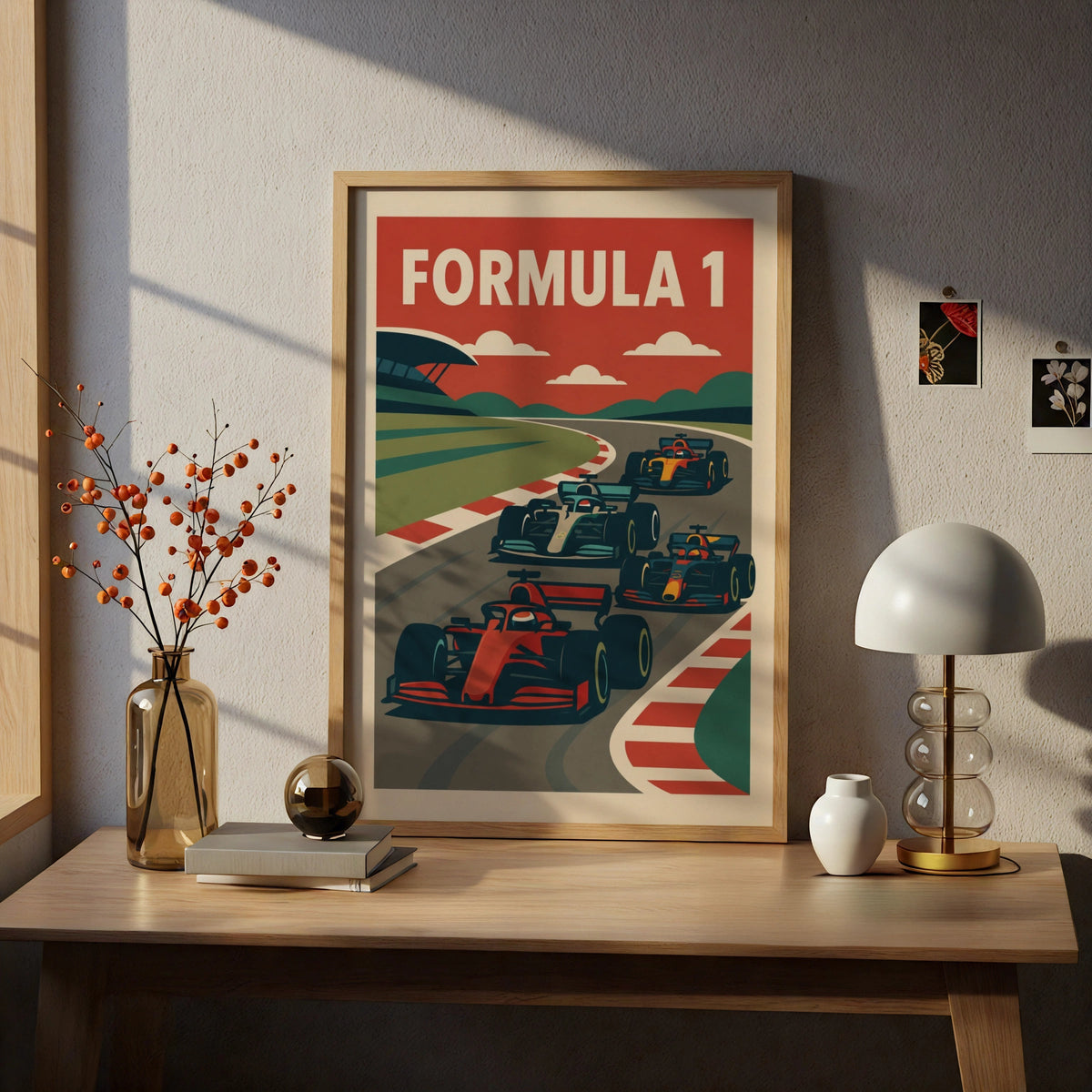 Retro Racing Car Poster, Open Wheel Motorsport Wall Art, Vintage Racing Print, Automotive Decor