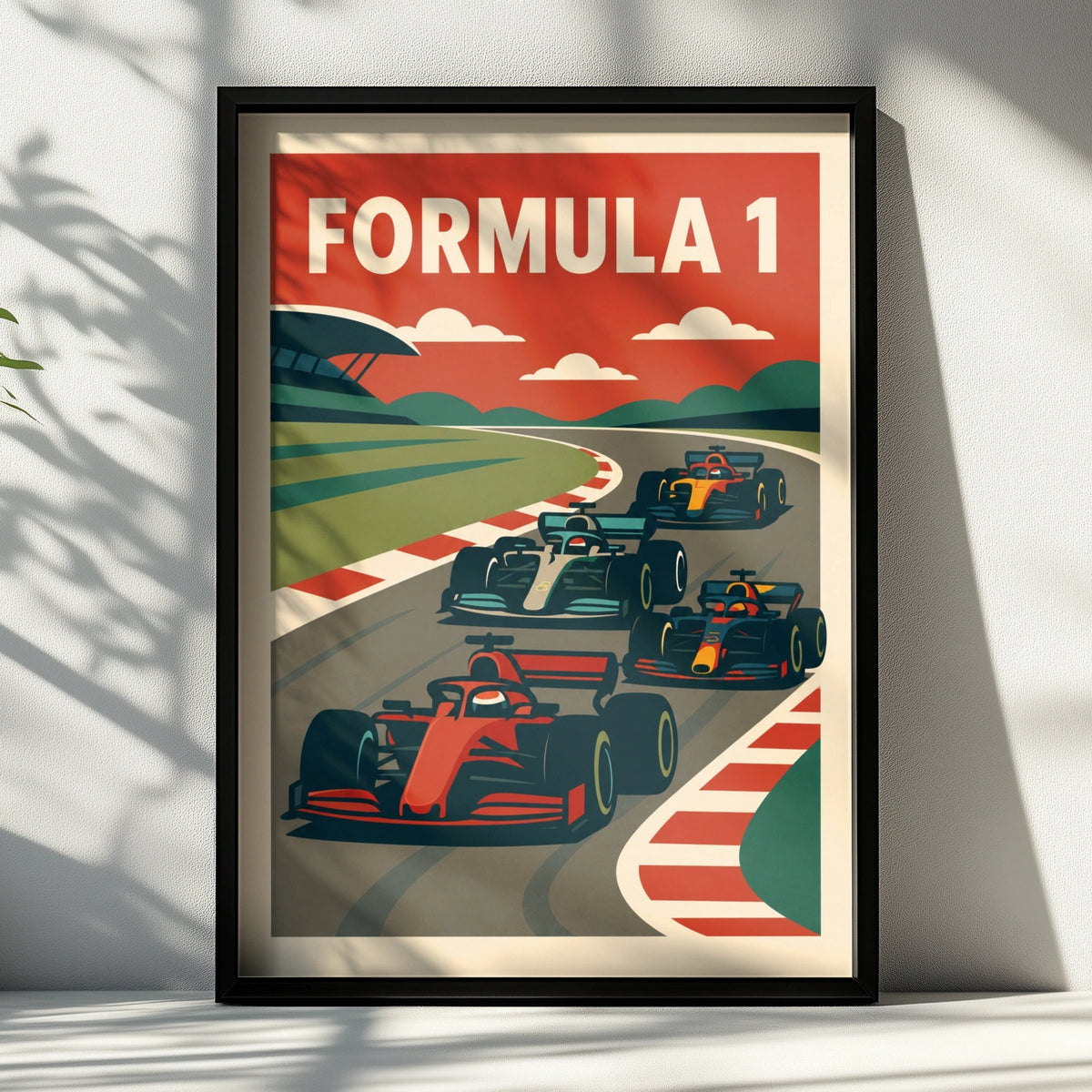 Retro Racing Car Poster, Open Wheel Motorsport Wall Art, Vintage Racing Print, Automotive Decor