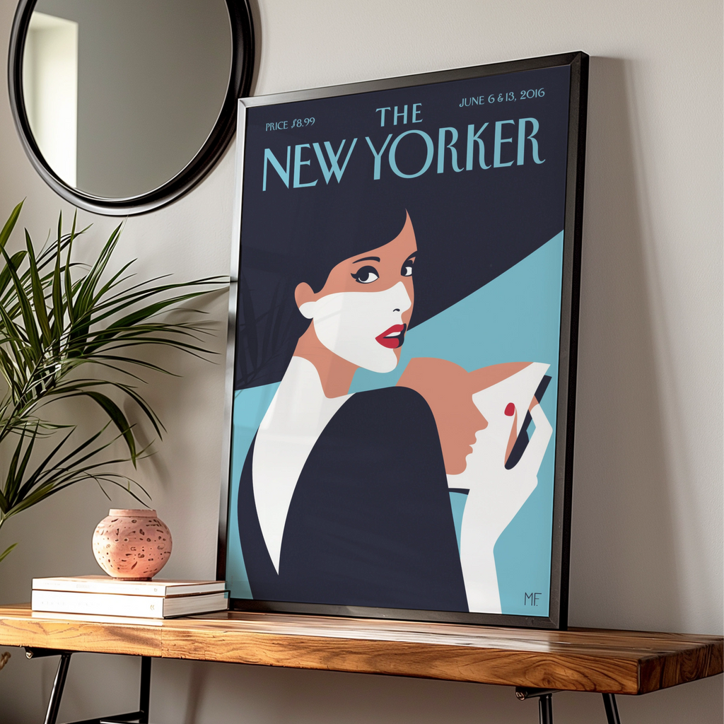 Elegant Woman Poster, Vintage Editorial Wall Art