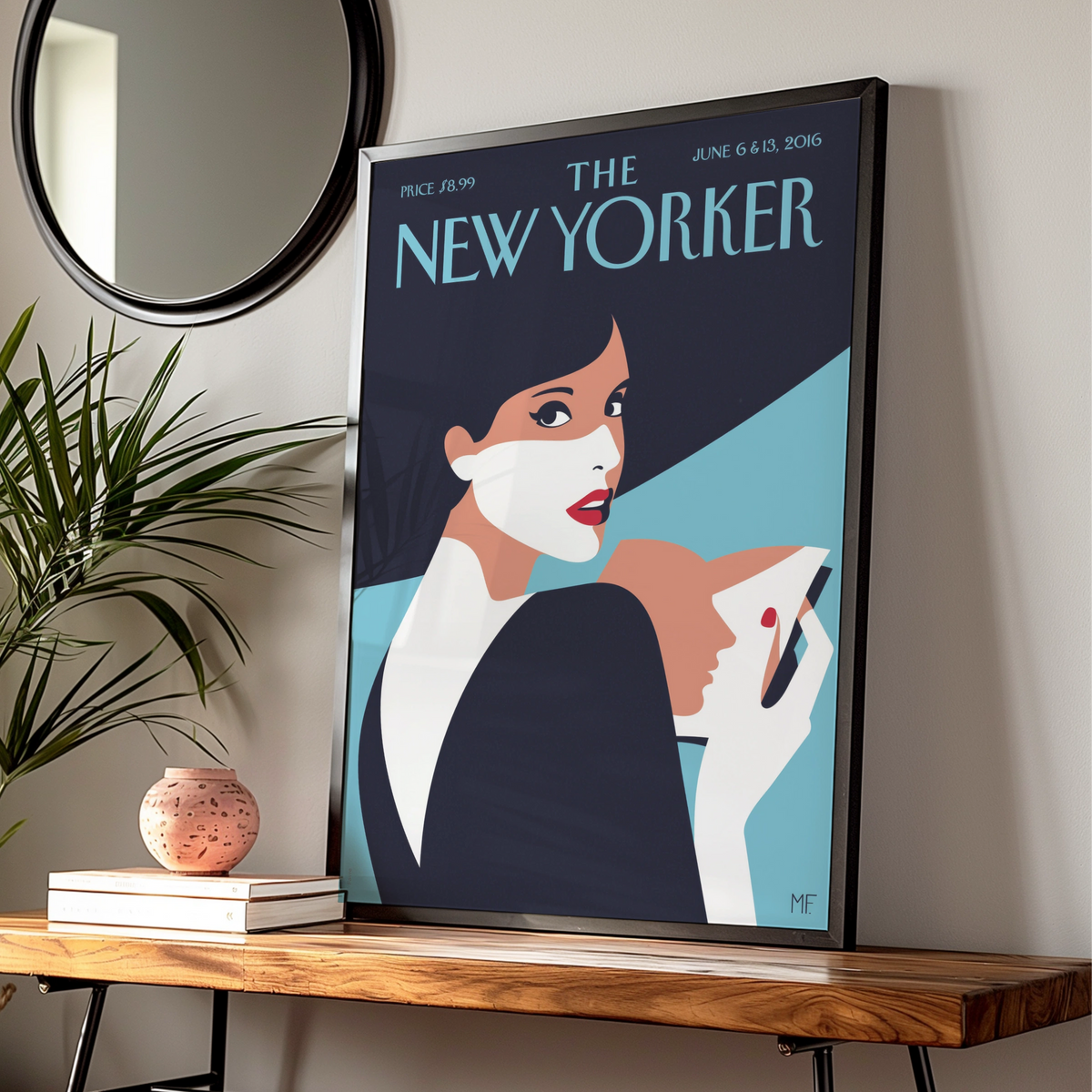 Elegant Woman Poster, Vintage Editorial Wall Art