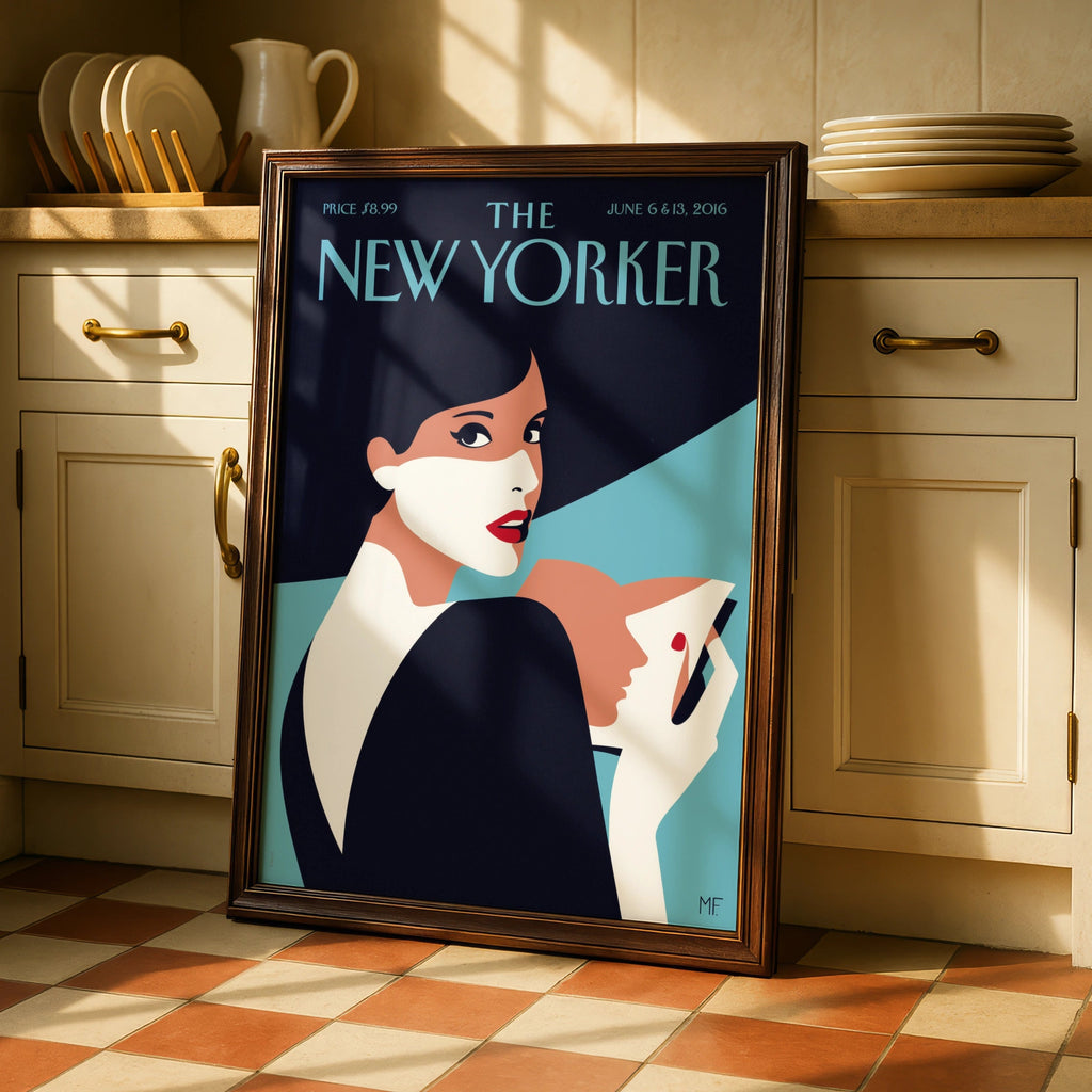 Elegant Woman Poster, Vintage Editorial Wall Art