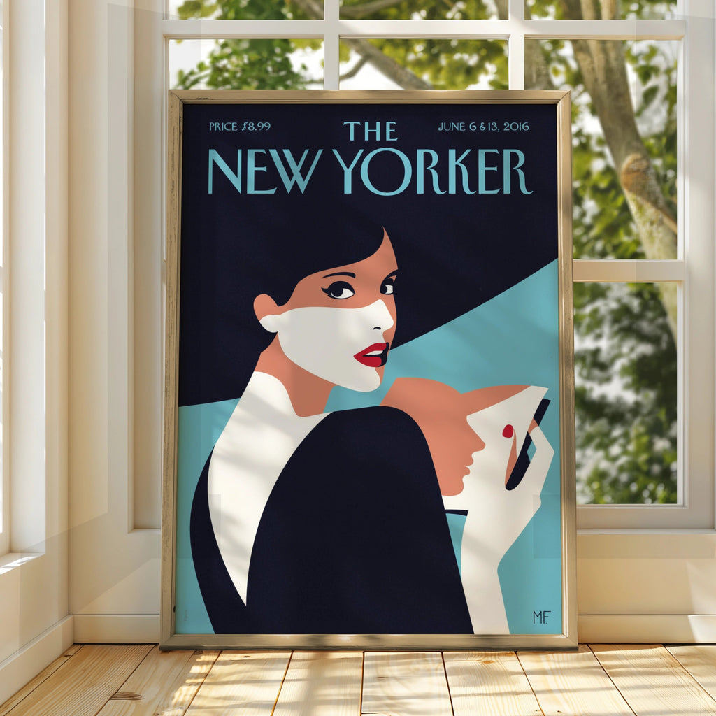 Elegant Woman Poster, Vintage Editorial Wall Art