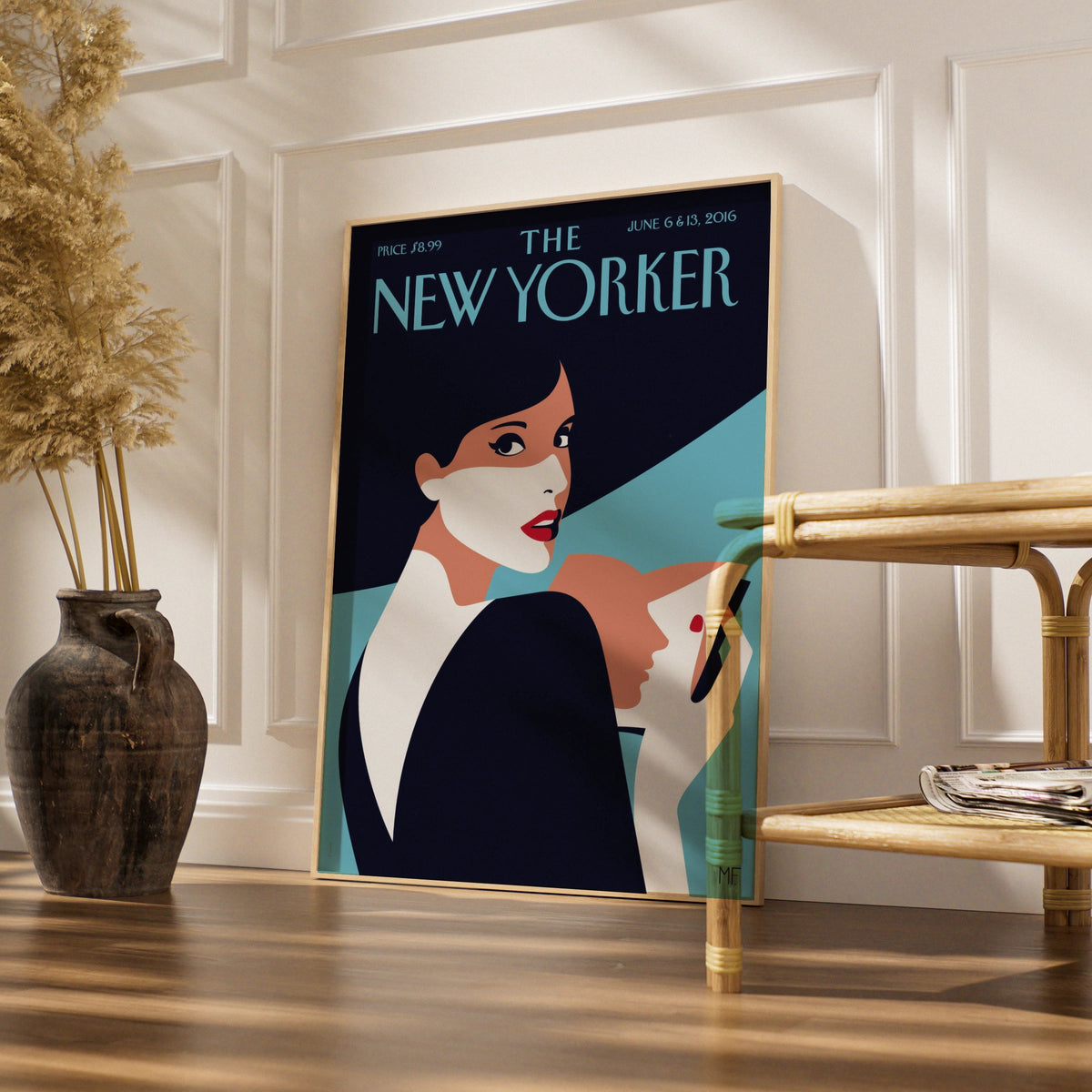 Elegant Woman Poster, Vintage Editorial Wall Art