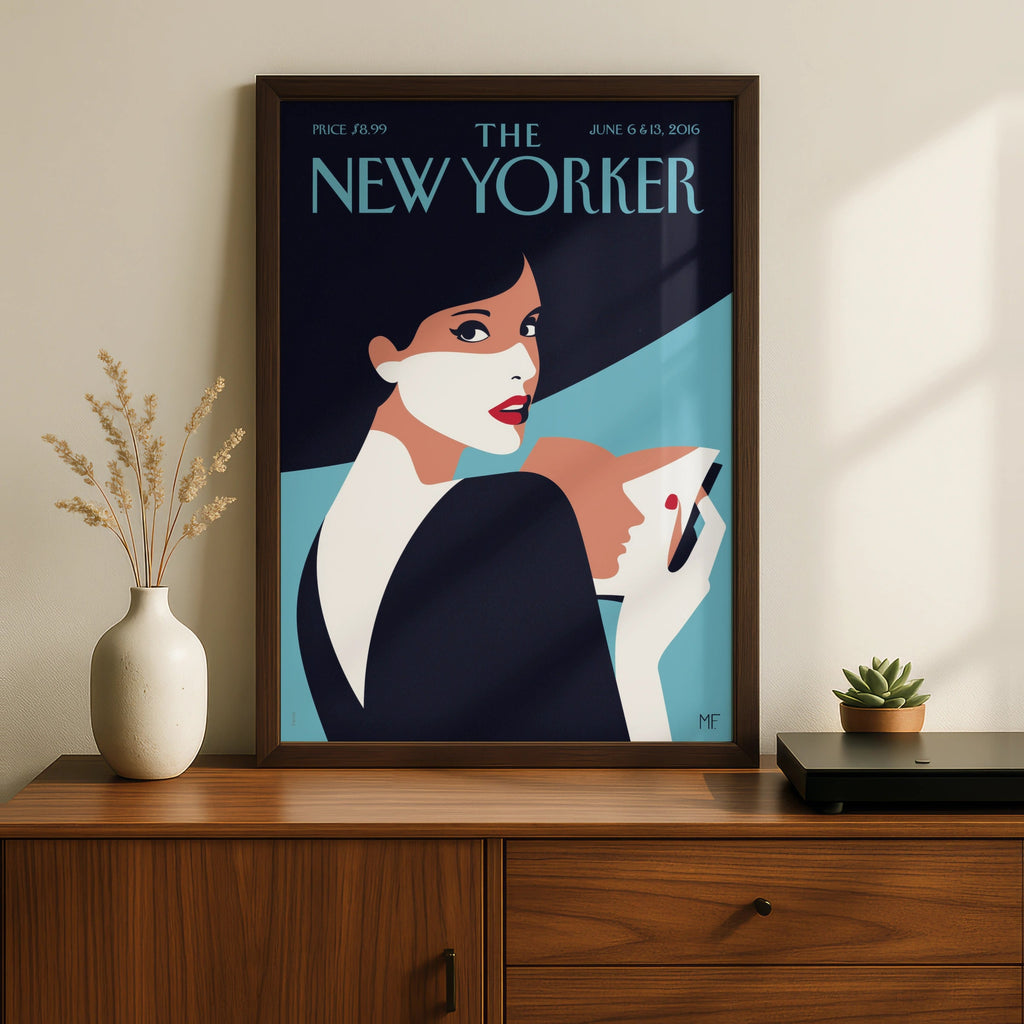 Elegant Woman Poster, Vintage Editorial Wall Art