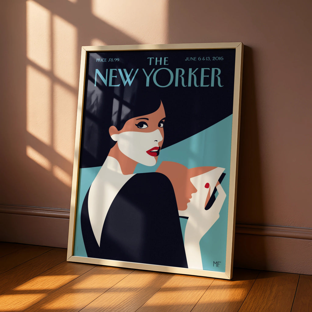 Elegant Woman Poster, Vintage Editorial Wall Art