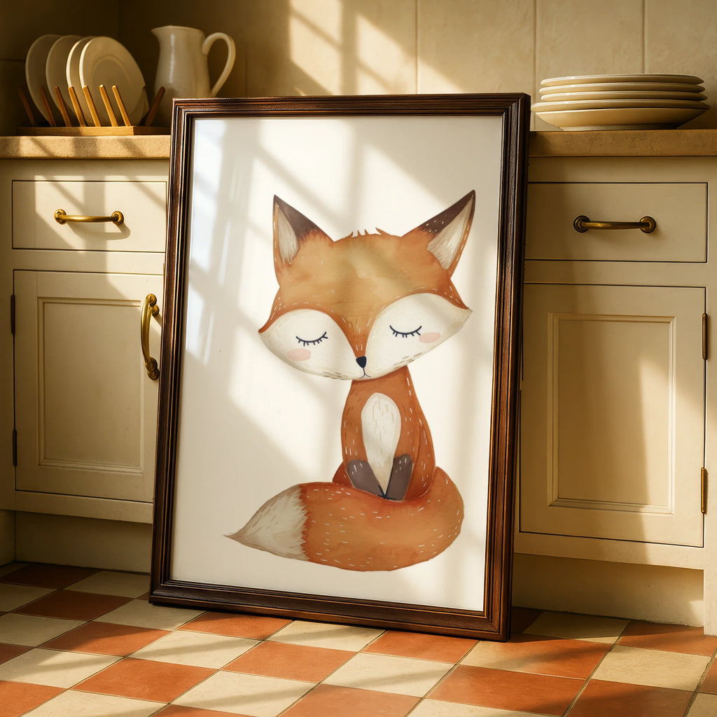 Woodland Fox Nursery Wall Art Digital Download