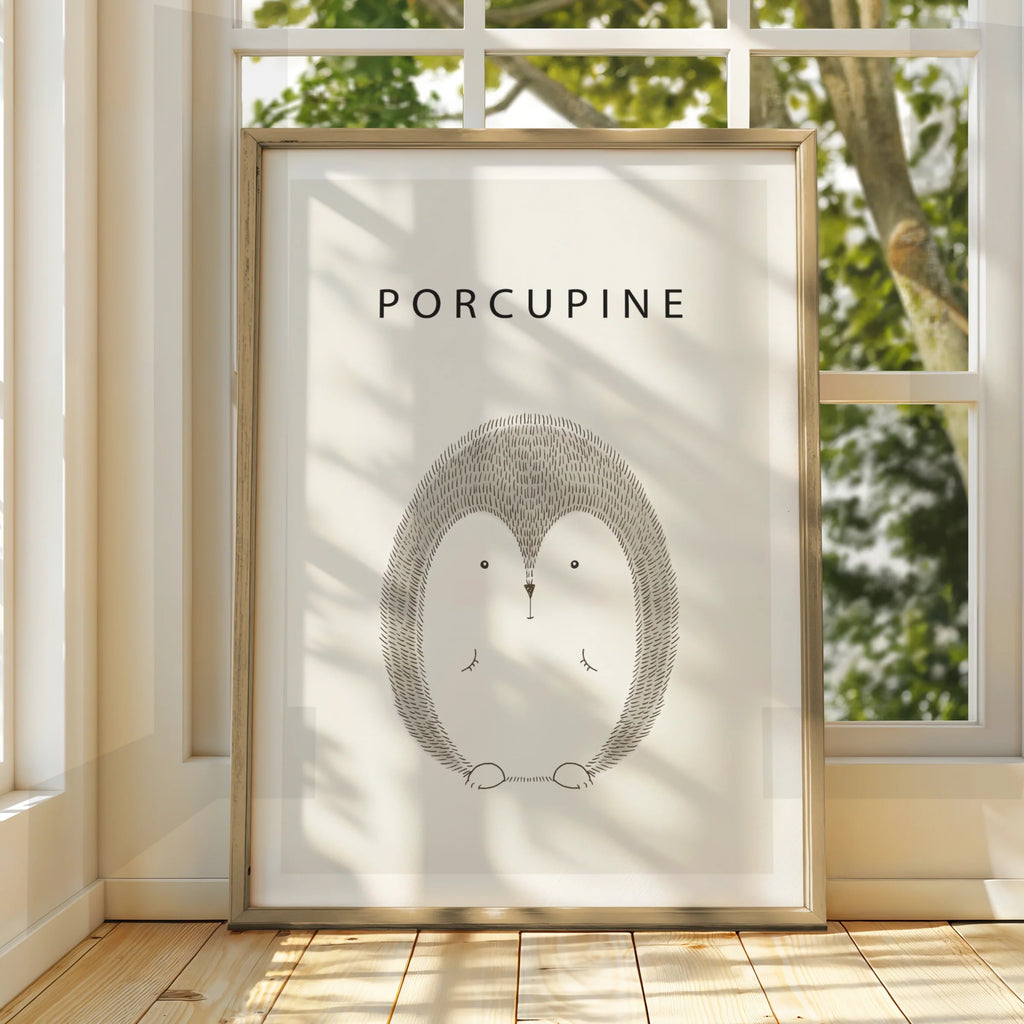 Porcupine Nursery Wall Art Digital Download