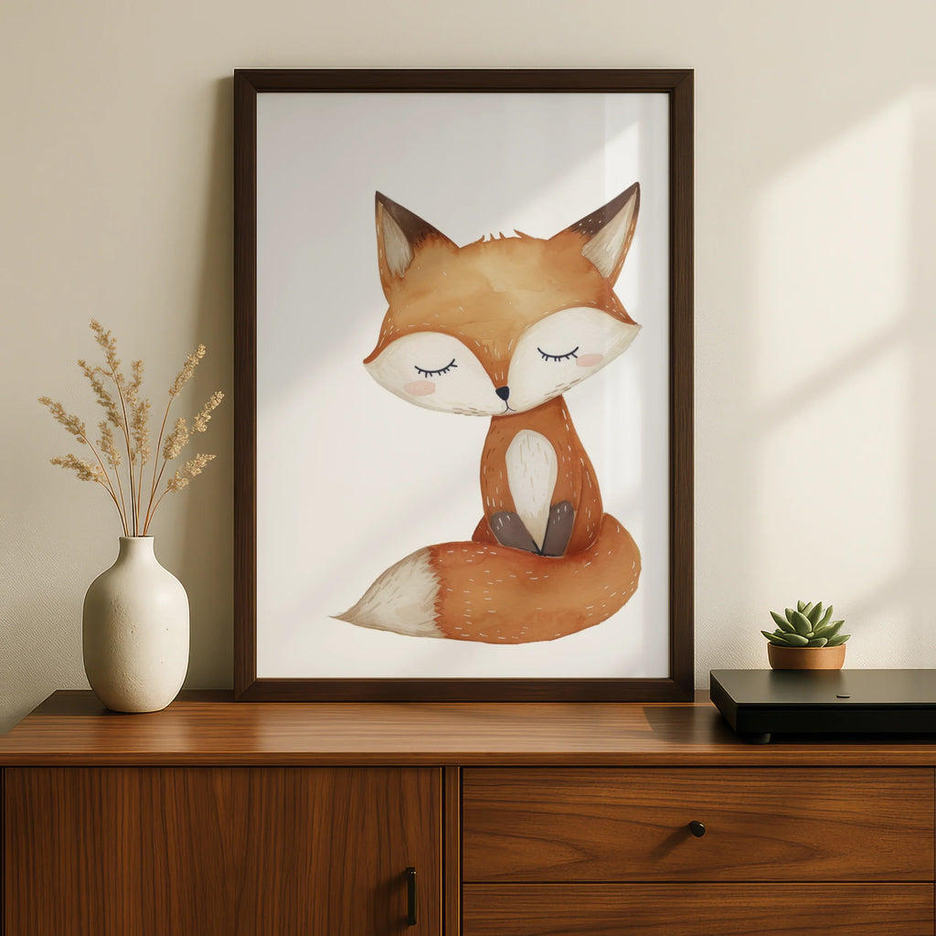 Woodland Fox Nursery Wall Art Digital Download