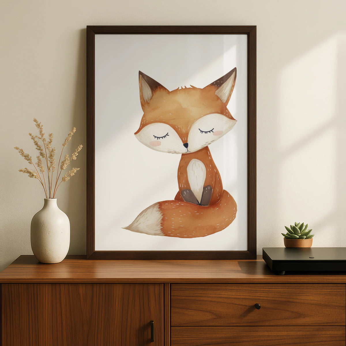 Woodland Fox Nursery Wall Art Digital Download
