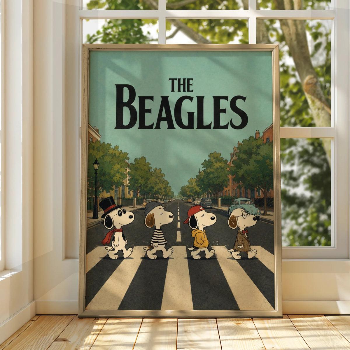 Cartoon Beagle Band digital wall art