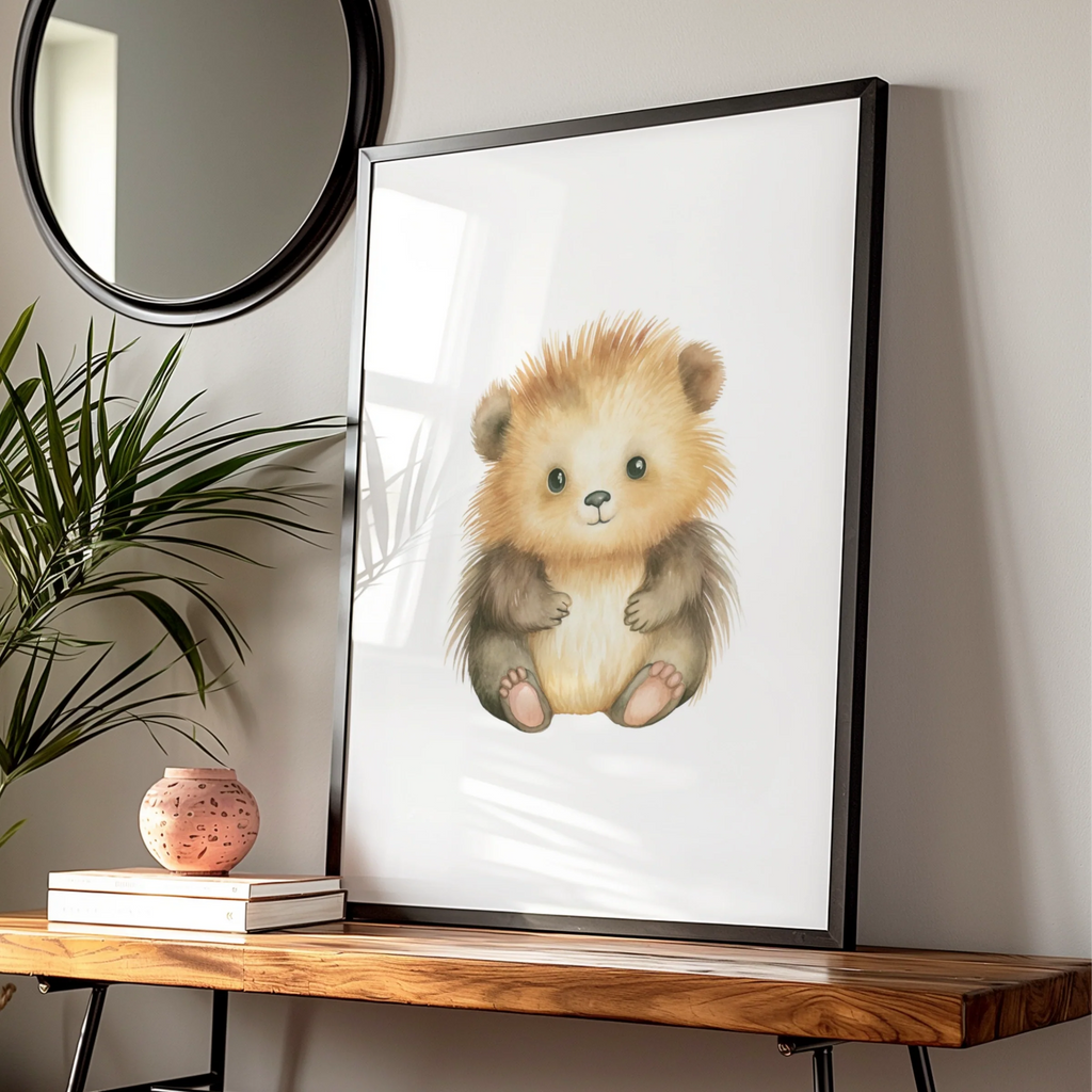 Cute Baby Bear Nursery Wall Art Digital Download