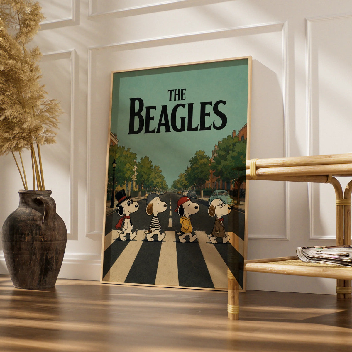 Cartoon Beagle Band digital wall art