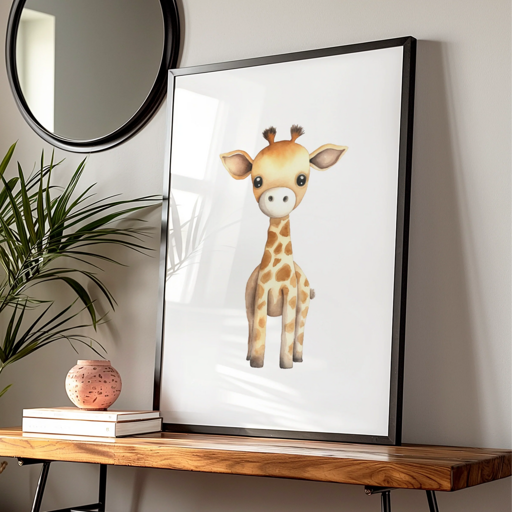Baby Giraffe Nursery Wall Art Digital Download