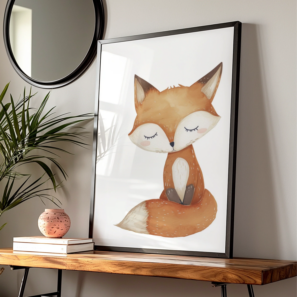 Woodland Fox Nursery Wall Art Digital Download