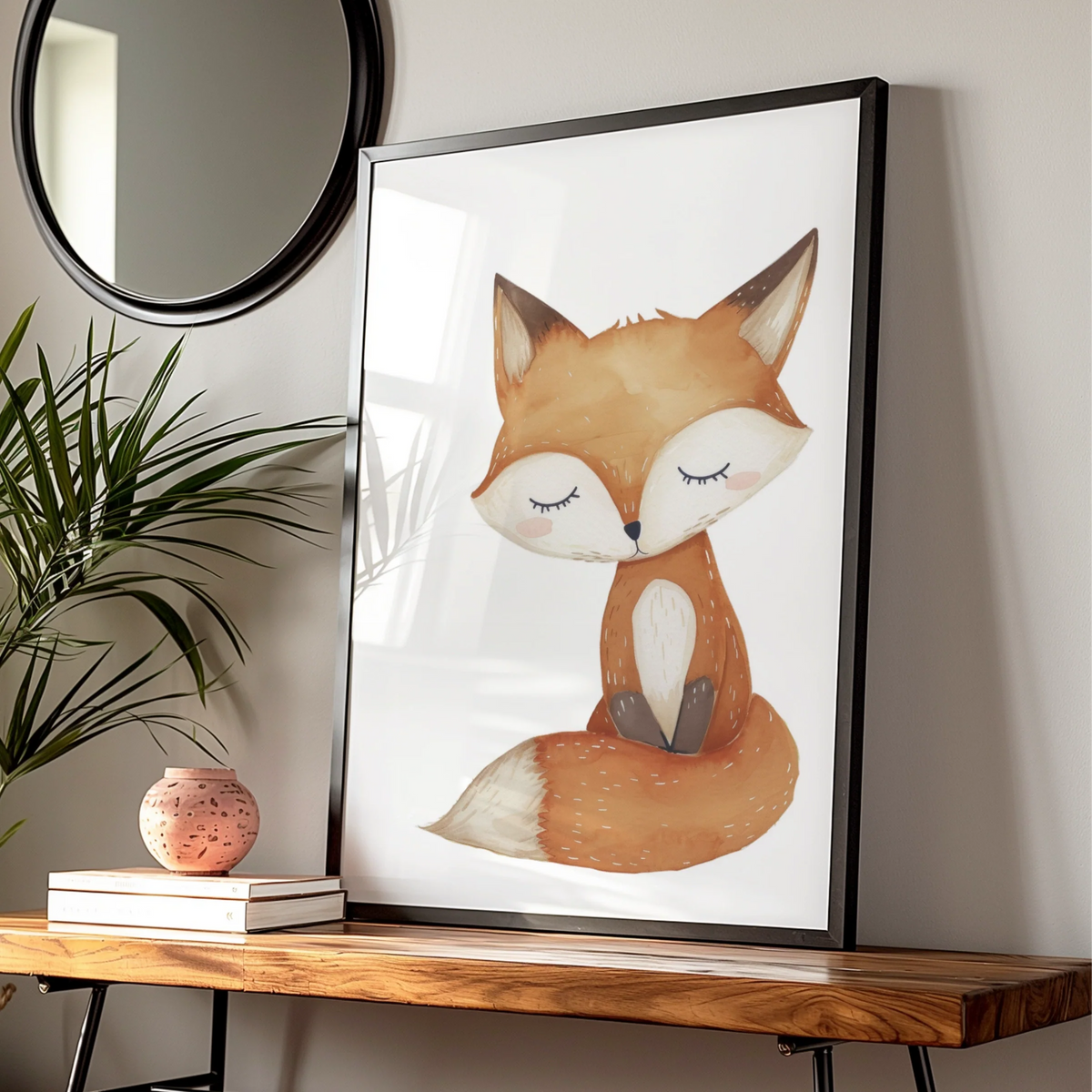 Woodland Fox Nursery Wall Art Digital Download