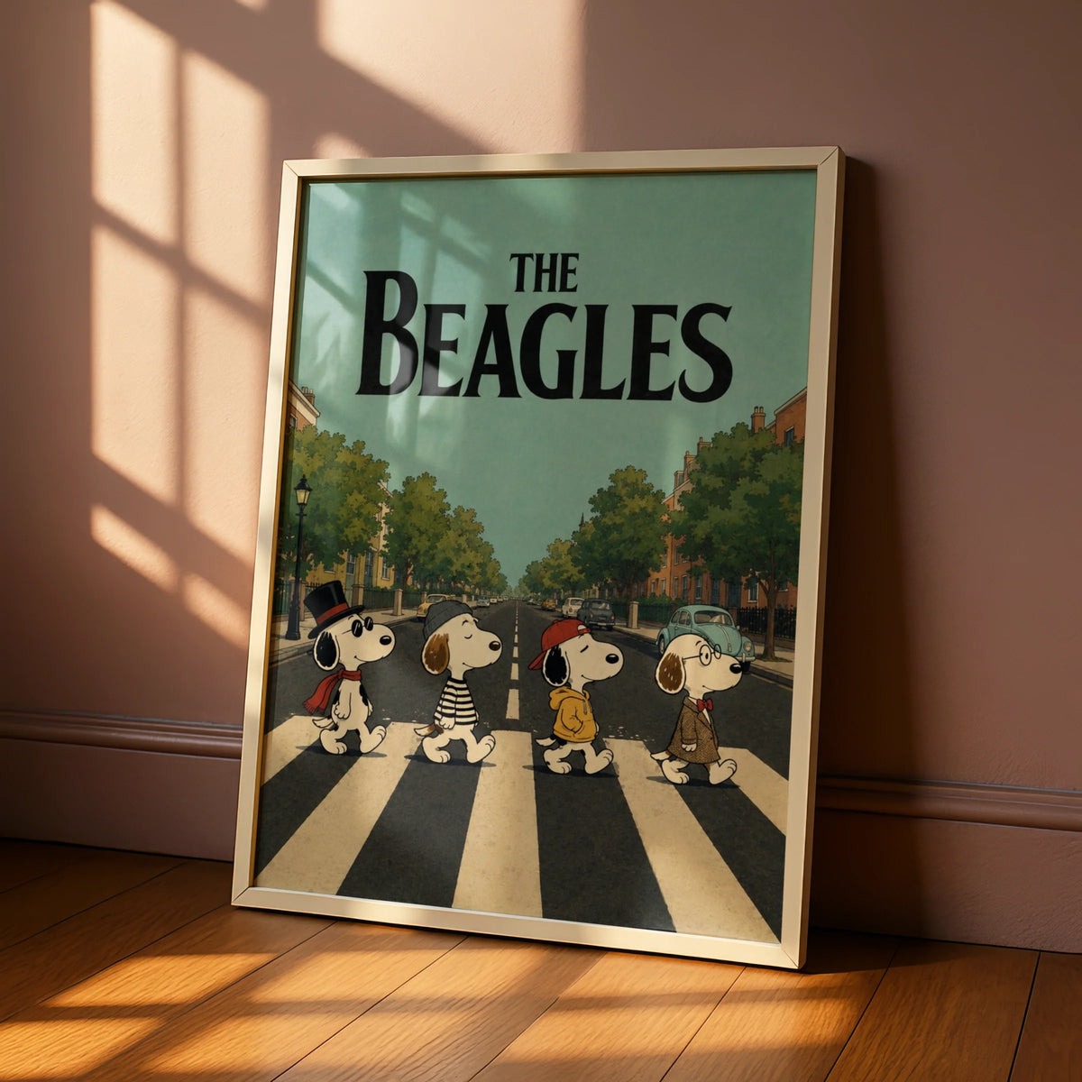 Cartoon Beagle Band digital wall art