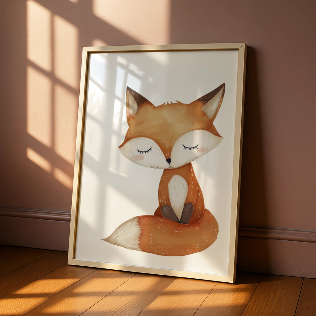 Woodland Fox Nursery Wall Art Digital Download