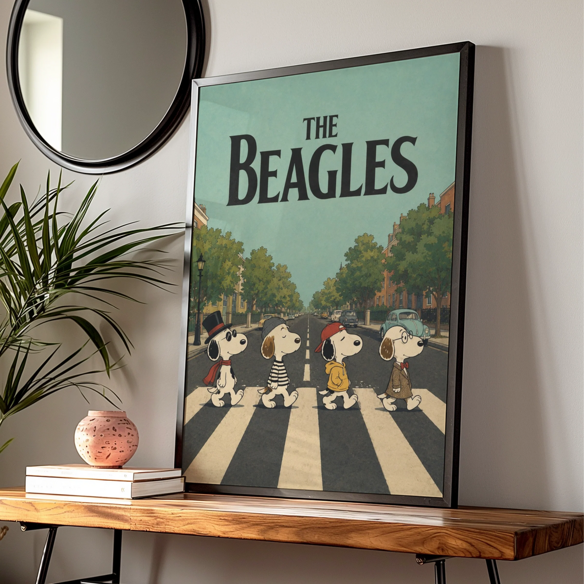 Cartoon Beagle Band digital wall art