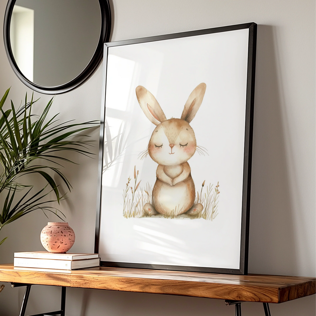 Nursery Bunny Rabbit Wall Art Digital Download