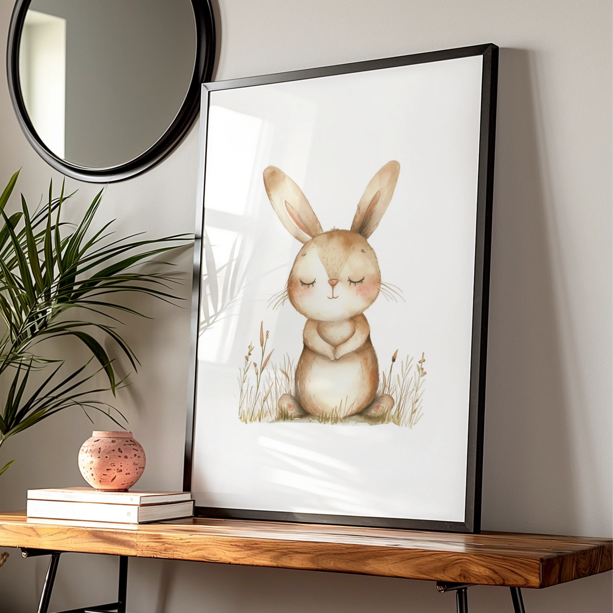 Nursery Bunny Rabbit Wall Art Digital Download